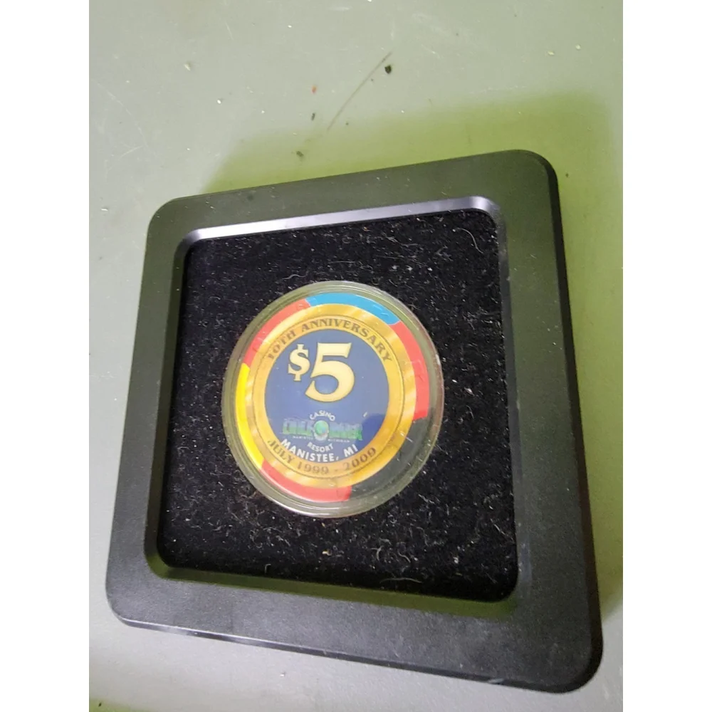 10 Year Anniversary Poker Chip Casino Little River 2009 Michigan $5